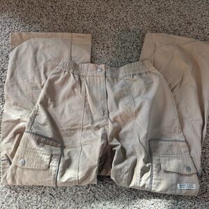 Urban Outfitters Beige Cargo Pants with Elastic Waist